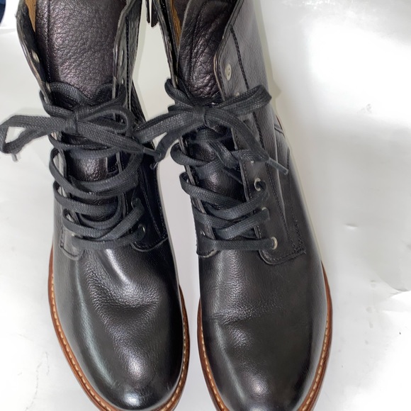 frye mid shaft leather booties